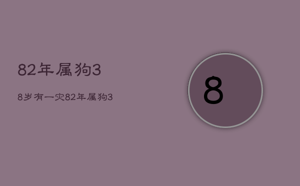 82年属狗38岁有一灾，82年属狗38岁以后  第1张
