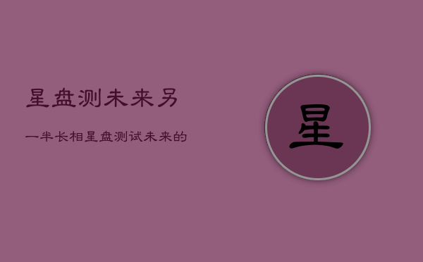 星盘测未来另一半长相，星盘测试未来的另一半  第1张