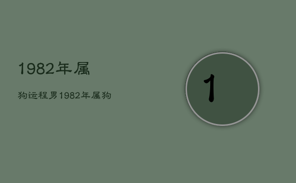 1982年属狗运程男，1982年属狗男运势及运程  第1张