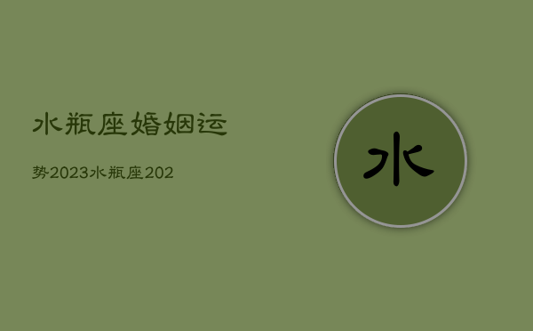 水瓶座婚姻运势2023，水瓶座2023年感情运势